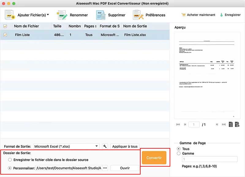 Merci d avoir installé Aiseesoft Mac PDF Excel Convertisseur