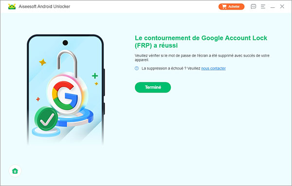 Supprimer le compte Google