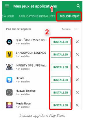 Copier des applications d'Android