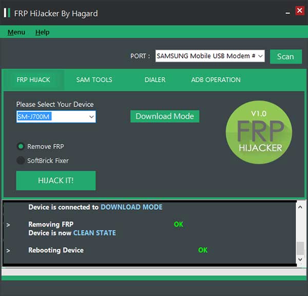 Contourner le FRP Samsung avec FRP Hijacker