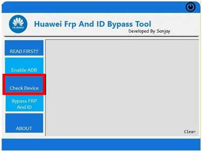 Contourner le verrouillage FRP sur Huawei FRP and ID Bypass Tool