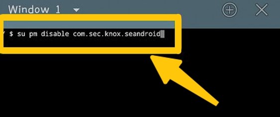 Désinstaller Knox avec Terminal Emulator