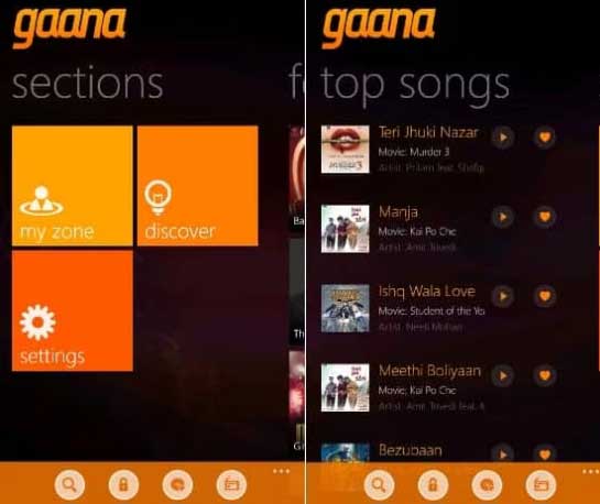 Télécharger de la musique sur Android avec Gaana