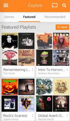 Télécharger de la musique sur Android avec Google Play Music