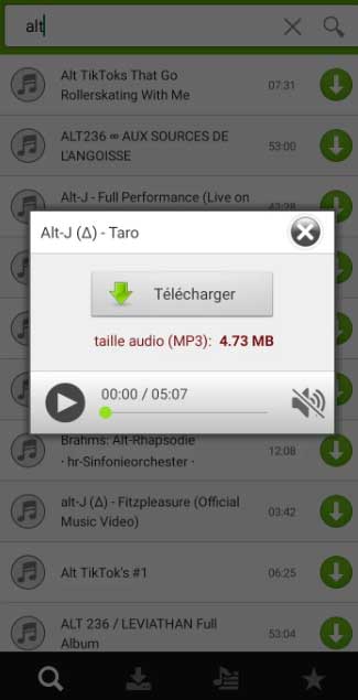 Télécharger de la musique sur Android avec MP3 Music Download