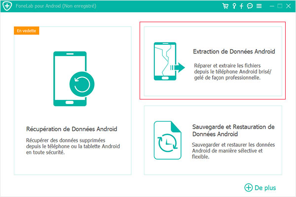 Choisir Extraction de Données Android