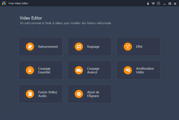 L'interface de Free Video Editor