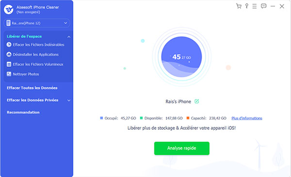 Connecter l'appareil au logiciel