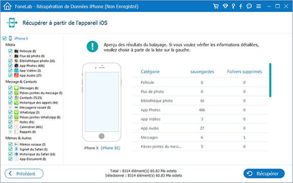 Restaurer les contacts iPhone