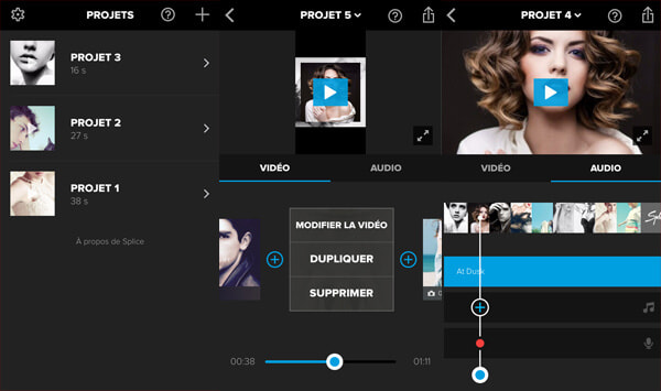 L'application de montage vidéo iPhone gratuite Splice