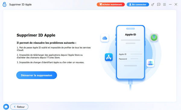 Supprimer l’identifiant Apple