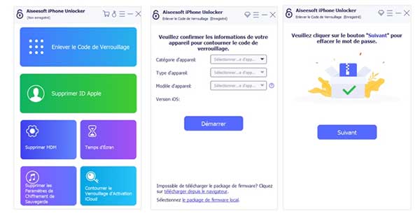 Enlever le code de verrouillage d'écran