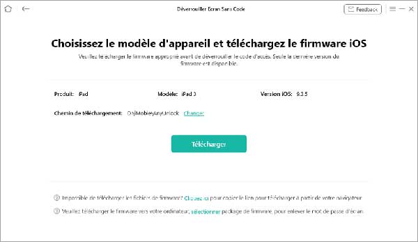 Télécharger le firmware sur AnyUnlock