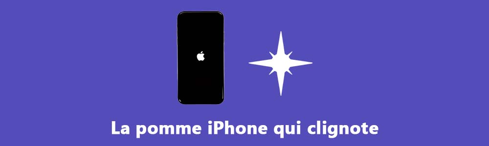 La pomme iPhone clignote