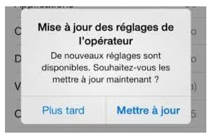 Vérifier les mises à jour de votre opérateur