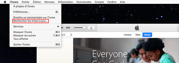 Mettre à jour iTunes sur Mac