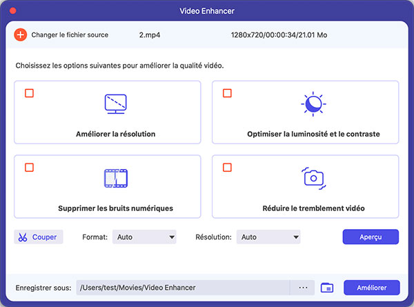 Améliorer l'effet vidéo