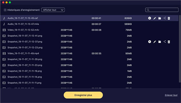 enregistrer screenshot