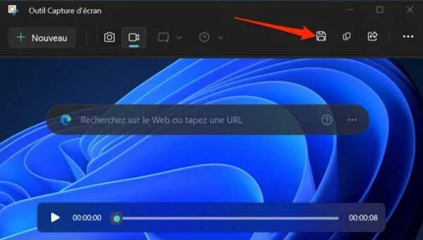 Faire la capture vidéo Windows avec Outil capture d'écran