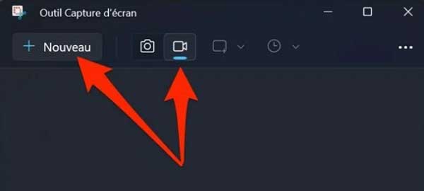 Configurer l'enregistrement vidéo avec Outil capture d'écran