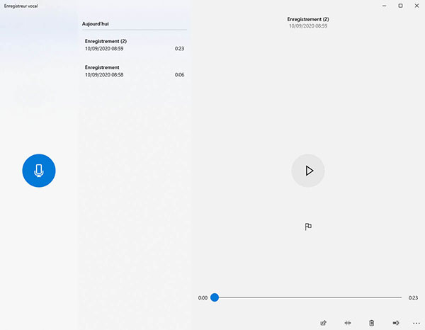 Windows Enregistreur vocal