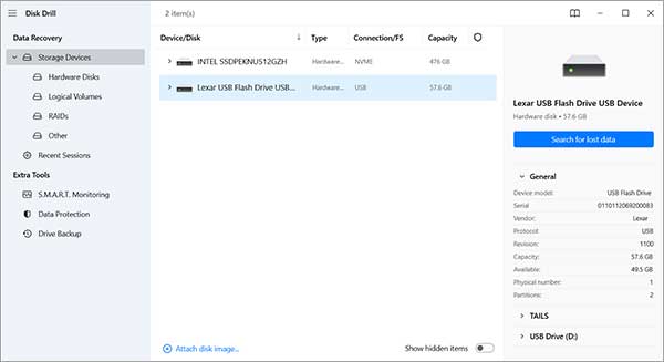 Récupérer les données d'une carte SD avec Disk Drill