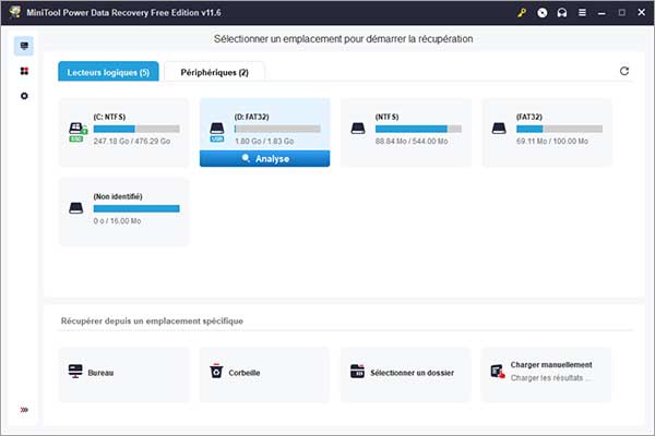 Récupérer les données d'une carte SD avec MiniTool Power Data Recovery