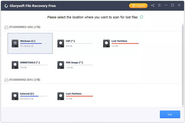 Récupérer les données d'une carte SD avec Glarysoft File Recovery Free