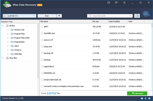 Récupérer les données d'une carte SD avec Wise Data Recovery