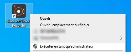 Exécuter Screen Recorder en tant qu'administrateur