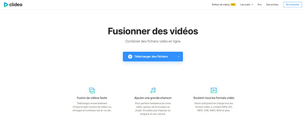 Fusionner des vidéos - Clideo