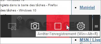 Arrêter la capture vidéo Windows